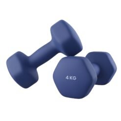 Set of 2 Dumbbells, 2 x 4 kg Hand Weights with Neoprene Coating