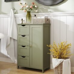 Narrow Bathroom Cabinet, 4 Drawers