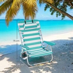 Beach Chair, Folding Camping Chair, Portable Outdoor Chair