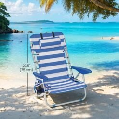 Beach Chair, Folding Camping Chair, Portable Outdoor Chair