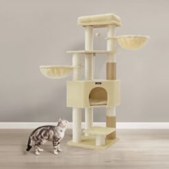 Heavy-Duty Multi-Level Cat Tree Tower with Scratching Posts, Large Perch