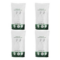 Drawstring Trash Bags, 180-Piece Heavy-Duty Pre-Separated Bin Liners, for Kitchen Waste, 8 Gallon, White