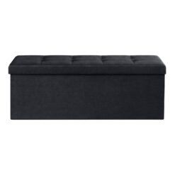 Storage Ottoman, Foldable Velvet Storage Bench, 2 Extra Storage Boxes
