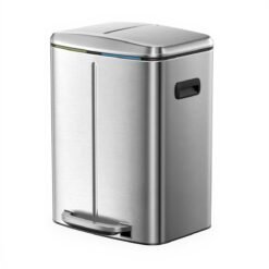 40L Double Kitchen Bin with Lids, Rubbish Bin, Soft Close with Plastic Inner Buckets