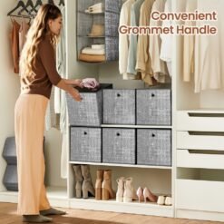 Foldable Storage Boxes, Set of 6 Fabric Boxes