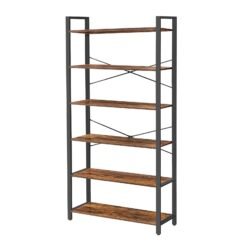 6-Tier Bookshelf, Freestanding Bookcase for Home Office, Living Room