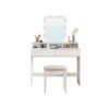 Dressing Table, LED Lights with Adjustable Brightness, Vanity Table with Mirror
