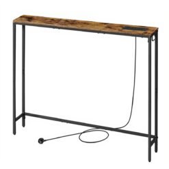 Entryway Sofa Table, Slim Console Table with Charging Ports