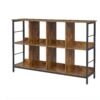 Bookshelf with 8 Storage Cubes, Industrial Shelf