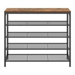 5-Tier Shoe Rack with Mesh Shelves, Shoe Storage for Hallway