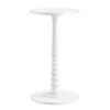 MARIEL Collection - Round Side Table with Solid Wood Leg Cloud White