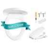 O-Shaped Soft-Close Toilet Seat, White