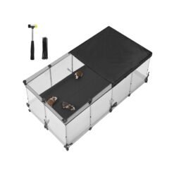 Small Animal Playpen, 144 x 74 x 57 cm, Cloud White