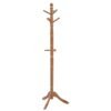Coat Rack Stand, 10-Hook Tree, Free-Standing, Caramel Brown