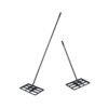 Lawn Leveling Rake Heavy-Duty Metal Levelawn Tool with 43 x 25 cm Plate-Black
