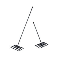 Lawn Leveling Rake Heavy-Duty Metal Levelawn Tool with 43 x 25 cm Plate-Black