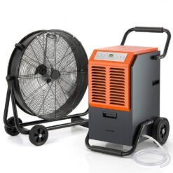 Garage & Warehouse Climate Control Bundle: Dehumidifier + Industrial Drum Fan