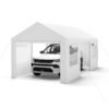 Carport Heavy-Duty Car Canopy with Roll-Up Ventilated Windows-White