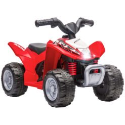 AIYAPLAY Honda Licensed Kids Electric Quad Bike, 6V ATV Ride On for Ages 1.5-3 Years, Red