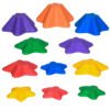 Outsunny 11-Piece Stepping Stones Kids, Starfish Style Non-slip Obstacle Course, Stackable Balance Blocks Garden Toys, Encourage Toddler Sensory Toys Indoor Outdoor - Multicoloured