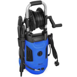 Outsunny 1800W HighPressureWasher, 150 Bar Pressure, 420 L/h Flow, Portable Power Washer Jet Wash Cleaner with Adjustable Nozzle, 6M Hose, Hose Reel, Steel Handle for Home Patio Car Driveway, Blue