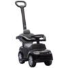 AIYAPLAY Land Rover Discovery Licensed Baby Push Car, 2-in-1 Ride on Car with Push Handle and Safety Guardrail, Black
