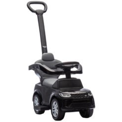 AIYAPLAY Land Rover Discovery Licensed Baby Push Car, 2-in-1 Ride on Car with Push Handle and Safety Guardrail, Black