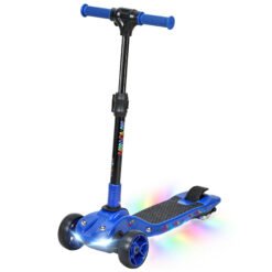 AIYAPLAY Three-Wheel Foldable Electric Scooter for Kids Aged 6-10 Years, Blue