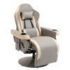 HOMCOM Manual Recliner Armchair PU Leather Lounge Chair w/ Adjustable Leg Rest, 135° Reclining Function, Grey