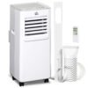 HOMCOM 7000 BTU Air Conditioning Unit, 3-in-1 Portable Air Conditioner, Dehumidifier, Cooling Fan with 2 Speeds, 24H Timer, Remote Control, LED Display, Window Venting Kit, 15m²