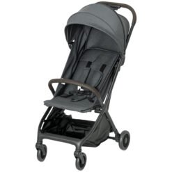 AIYAPLAY Foldable Baby Stroller with Adjustable Seat, 5-Point Harness, Canopy, Basket, 6.3kg Lightweight & Compact, Dark Grey