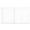 PawHut Extra Wide Dog Safety Gate, with Door Pressure, for Doorways, Hallways, Staircases - White