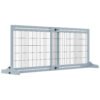 PawHut Freestanding Dog Gate, Foldable Pet Fence, Indoor Wood Barrier, Stair Gate with Support Feet, for Doorway, Hallway, Small and Medium Dogs, 69H x 104-180 cm, Blue-grey