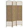 HOMCOM 3 Panel Folding Room Divider, Privacy Screen, Freestanding Paravent Partition Separator Natural Wood