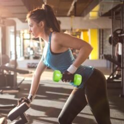 HOMCOM 10KG Dumbbells Set with Carry Case, Hand Weights for Women and Men Home Gym Weight Lifting Training, Red, Yellow, Green, Purple