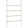 PawHut Chicken Perch for Coop, Wooden and Galvanised Steel Roosting Bar Jungle Gym, Chicken Roosting Ladder for Backyard Farm