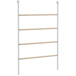 PawHut Chicken Perch for Coop, Wooden and Galvanised Steel Roosting Bar Jungle Gym, Chicken Roosting Ladder for Backyard Farm