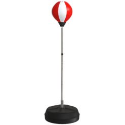 HOMCOM Punching Bag with Stand Boxing Bag Set with Adjustable Height, Red