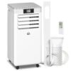 HOMCOM 10000 BTU Air Conditioning Unit, 4-in-1 Portable Air Conditioner, Dehumidifier, Cooling, Fan, Sleep Mode, with Remote Control, LED Display, 2 Speeds, 24H Timer, Window Venting Kit, 22m²