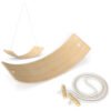 AIYAPLAY Kids Wooden Balance Board with Rope, Wooden Wobble Board with Felt for Sensory Play, for Toddler 3-6 Years Old