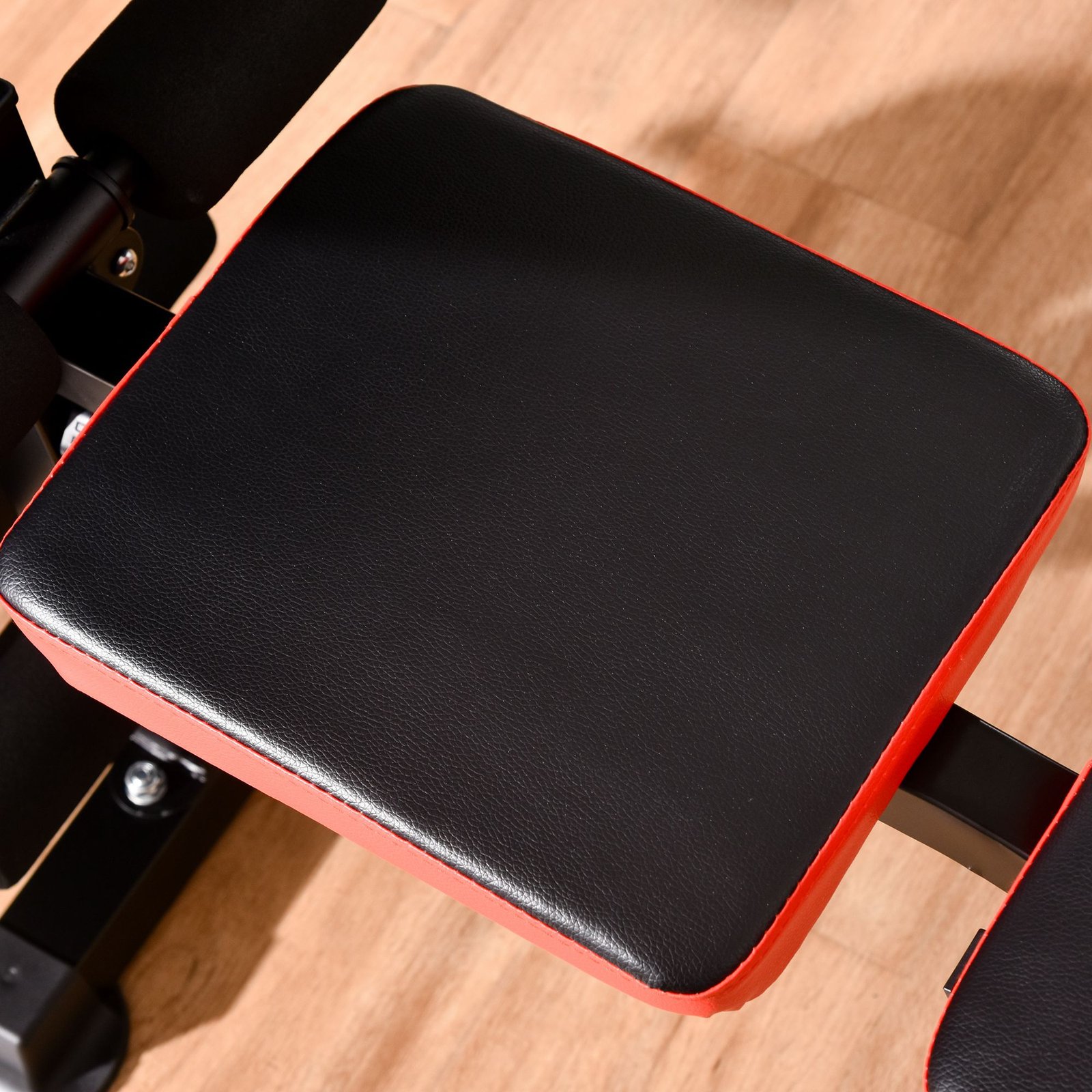 HOMCOM Adjustable Weight Bench with Leg Extension, Barbell Rack, Preacher Curl Pad, Butterfly, Multi-Function Home Gym Bench for Strength Training, Red - Image 9