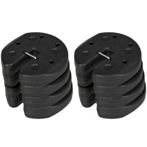 Outsunny Gazebo Weights Set of 8, 24KG Weights for Gazebo Legs with Reinforce Pins and Carry Belt, for Gazebos Shelters Marquees Tents