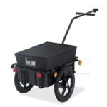 HOMCOM Cargo Trailer Bike Stroller Garden Trolley W/Carrier Utility Luggage & Wheels Black HOMCOM Cargo Trailer Bike Stroller Garden Trolley W/Carrier Utility Luggage & Wheels Black