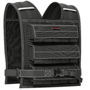 SPORTNOW 15KG Adjustable Weighted Vest, Running Weight Vest, with 30 Metal Weights, Reflective Strips, for Running, Exercise