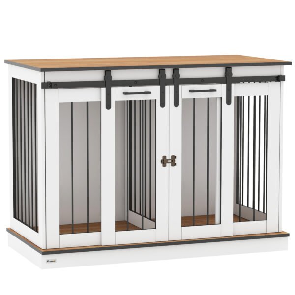 PawHut Dog Crate Furniture for Large Dogs, Double Dog Cage for Small Dogs PawHut Dog Crate Furniture for Large Dogs, Double Dog Cage for Small Dogs
