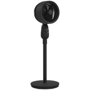 HOMCOM Pedestal Fan, Powerful Air Circulator, 36 Inch Floor Standing Fan with 3 Speed Settings, 70° Oscillating for Bedroom, Home and Office, Black