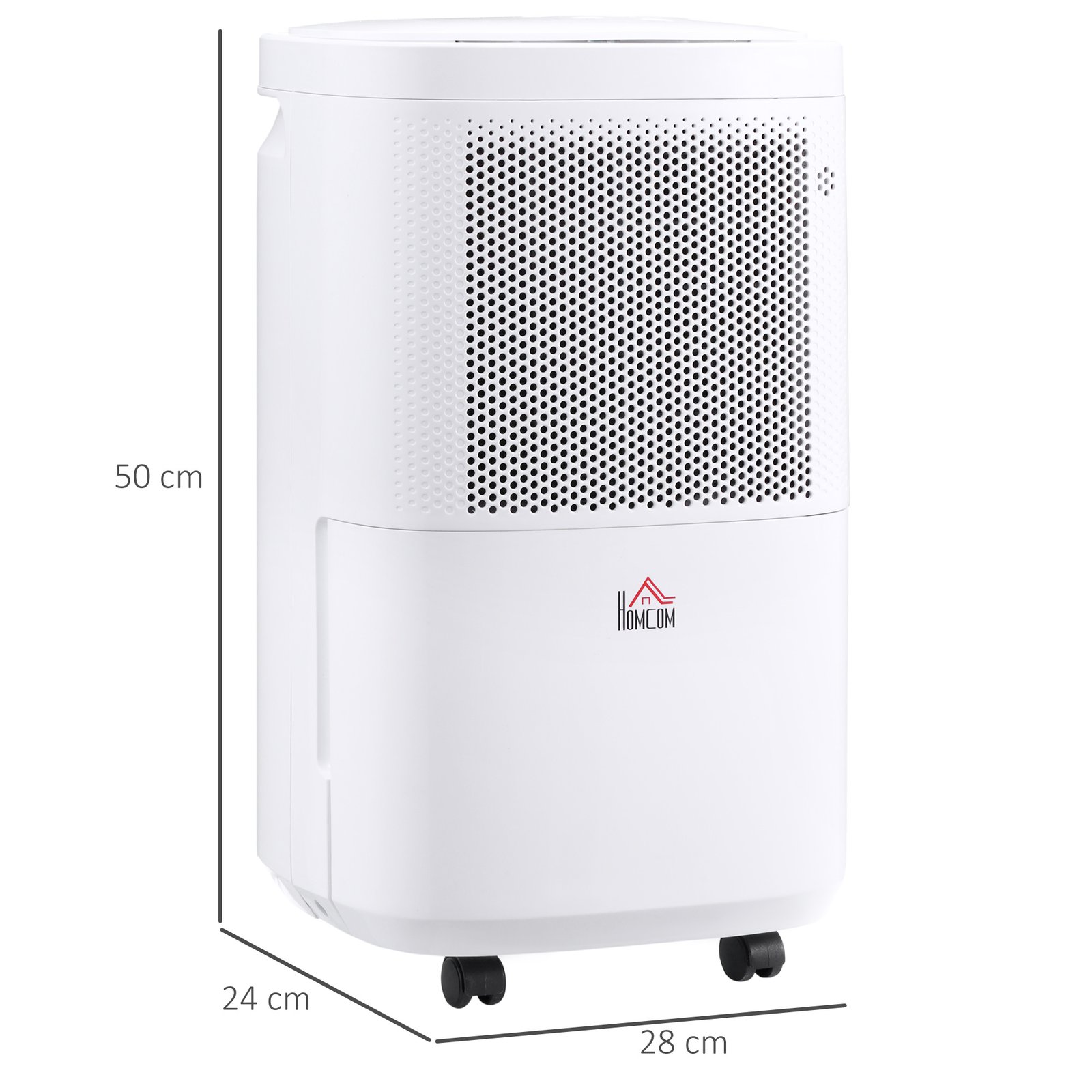 HOMCOM 10L/Day 2200ML Portable Quiet Dehumidifier with WiFi Smart App Control, Electric Moisture Air Dehumidifier for Home Laundry Basement - Image 3
