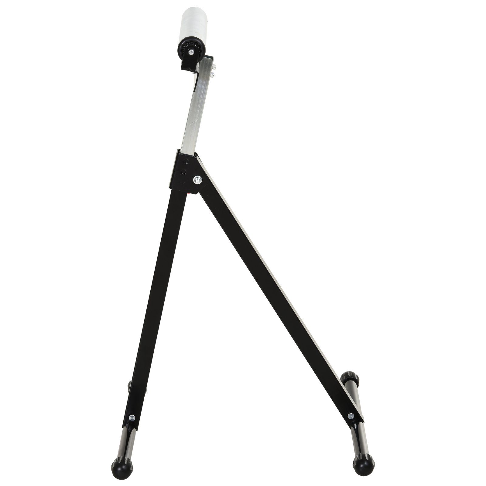 HOMCOM Set of 2 Folding Roller Stand, Material Support Pedestal with Ball Bearing Roller Height Adjustable Portable, Metal Construction, Black - Image 8