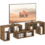 HOMCOM Three-Block Modular TV Stand – Rustic Brown HOMCOM Three-Block Modular TV Stand – Rustic Brown