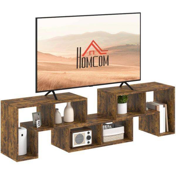 HOMCOM Three-Block Modular TV Stand – Rustic Brown HOMCOM Three-Block Modular TV Stand – Rustic Brown